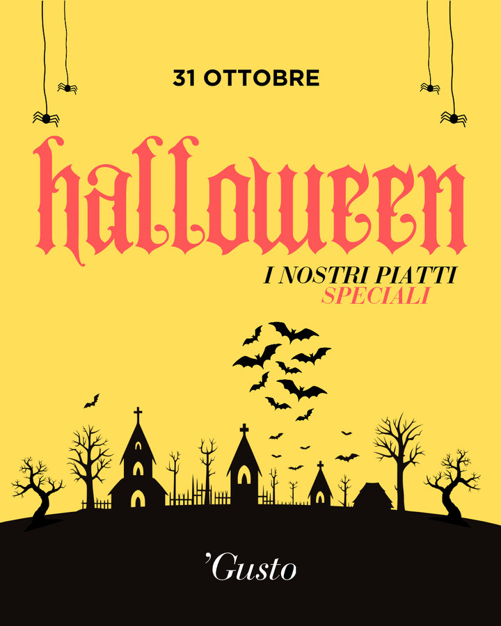 31 ottobre, Halloween: i nostri piatti speciali da ’Gusto